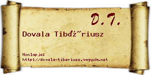 Dovala Tibériusz névjegykártya